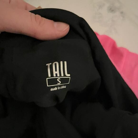 Tail Skort Small Pleated Zip Pocket Neon Pink Black Mini Tennis Prep Athletic - Picture 8 of 16